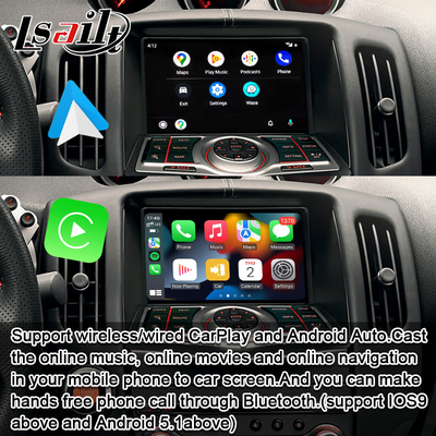 Lsailt Carplay Interface Box voor Nissan 370Z 2010-2020 Android Auto Support Voice Command, stuurbediening