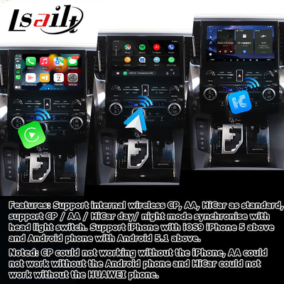 Toyota Alphard Vellfire AH30 serie Android Carplay interface box Qualcomm 6125 8+128GB