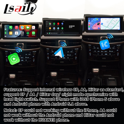 Lexus LX570 LX450d Android video-interface ondersteuning carplay Android auto Qualcomm 8+128GB Android 11