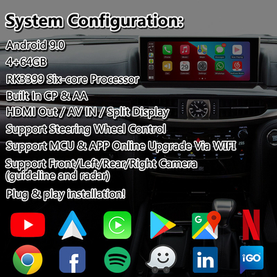 Lsailt Android Carplay Multimedia Video Interface Voor 2016-2021 Lexus LX 570 LX570