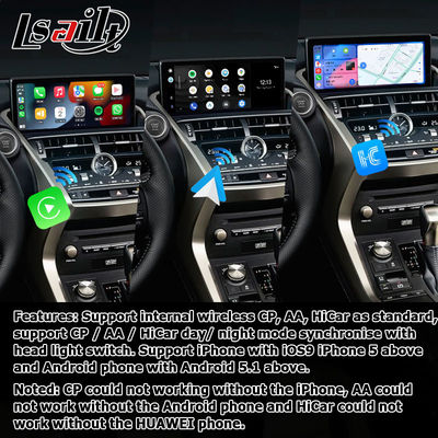 Qualcomm basis Android 13 8+128GB Lexus NX300 NX300h NX200t Android carplay video-interface