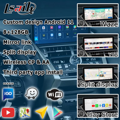 Qualcomm basis Android 13 8+128GB Lexus NX300 NX300h NX200t Android carplay video-interface