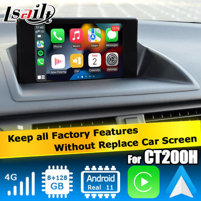 Lexus CT200h Android 13 video-interface carplay android auto basis op Qualcomm 8+128GB