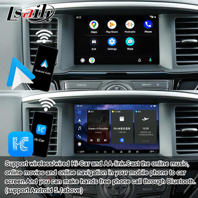 Lsailt 8GB Android Multimedia Interface voor Nissan Pathfinder R52 2018-Patrol Carplay Android Auto Wireless Module