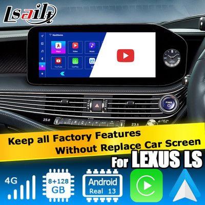 Lexus LS500h LS500 LS350 2022 Android 13 video-interface 8+128GB gebaseerd op Qualcomm