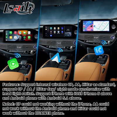 Lexus LS500h LS500 LS350 2022 Android 13 video-interface 8+128GB gebaseerd op Qualcomm