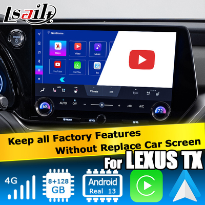 Lexus TX550h+ TX350 TX500h Android 13 video-interface met Octa core 2.0Ghz 8+128GB carplay