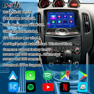 HDMI 8G Android Multimedia Interface met CarPlay, YouTube, Google Play, NetFlix Voor Nissan Patrol 370Z Quest, Android 13
