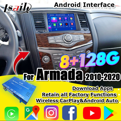 Lsailt 8G Smart Infotainment Module voor Nissan Armada Patrol Support Kopsteun Scherm, Wireless CarPlay, NetFlix
