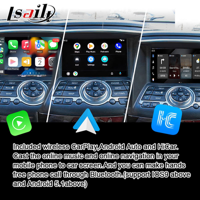 Nissan Multimedia Interface voor 370GT, Skyline, Infiniti G37, Q40, Q60 Ondersteuning van YouTube, CarPlay, hoofdsteun scherm