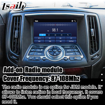 Nissan Multimedia Interface voor 370GT, Skyline, Infiniti G37, Q40, Q60 Ondersteuning van YouTube, CarPlay, hoofdsteun scherm