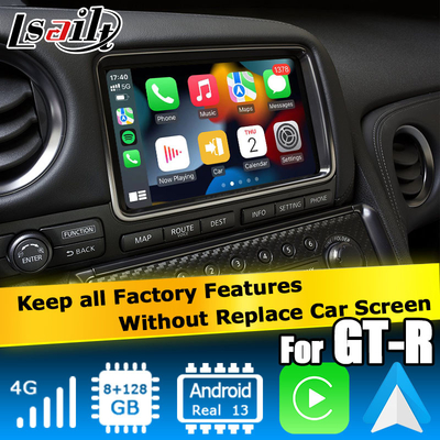 Android 13 8+128 Navigatie draadloos carplay Android auto video interface voor Nissan GT-R GTR R35