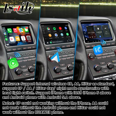 Android 13 8+128 Navigatie draadloos carplay Android auto video interface voor Nissan GT-R GTR R35