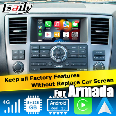 Nissan Armada TA60 fabrieksstijl Android multimedia video-interface, draadloze ondersteuning Carplay Android Auto