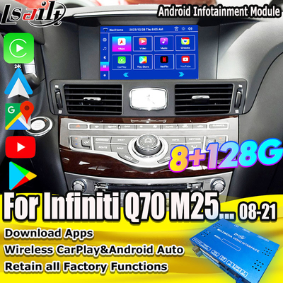 8G Qualcomm Android Multimedia Interface voor Infiniti Q70 M45 M25 2010- Draadloze CarPlay Box, Android Auto, NetFlix