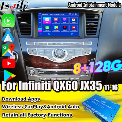 Lsailt 8G Android Multimedia Interface voor Infiniti QX60 JX35 2011-2020 Geïntegreerde draadloze CarPlay, Android Auto