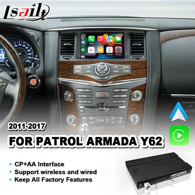 Draadloze Carplay Android Auto Interface voor 2011-2017 Nissan Patrol Y62