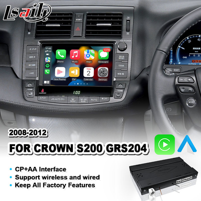Lsailt Wireless Android Auto CP AA Video Carplay Interface voor Toyota Crown S200 GWS204 2008-2012