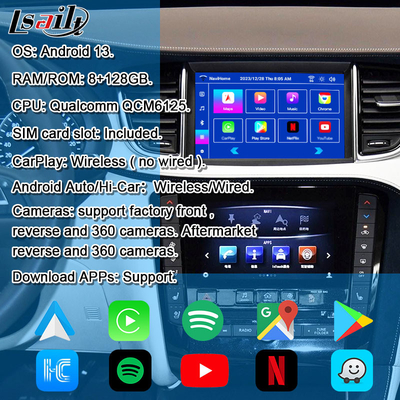 8+128G Android Navigation Box Infotainment Module voor Infiniti QX50 2018-2020 EX QX80 met draadloze CarPlay, Android-interface
