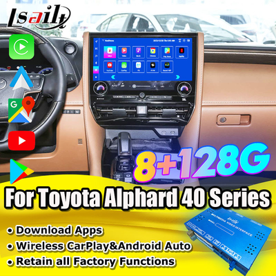Android 13 Android Multimedia Interface voor Toyota Alphard 40 Series 2023-2024 Harrier, Vellfire Ondersteuning YouTube, NetFlix, Google Play, 360 Panorama Camera's