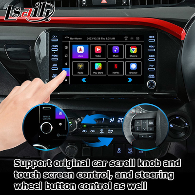 Toyota Hilux Android 13 multimedia video-interface draadloos carplay Android auto touch 3