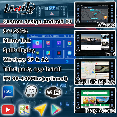 Toyota Hilux Android 13 multimedia video-interface draadloos carplay Android auto touch 3