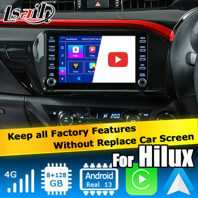 Toyota Hilux Android 13 multimedia video-interface draadloos carplay Android auto touch 3