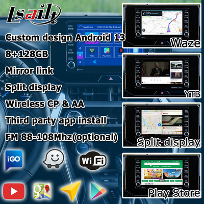 Toyota Harrier Venza Android 13 multimedia video-interface 2019-present draadloos carplay android auto
