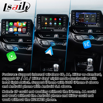 Toyota C-HR CHR Android 13 multimedia-interface met draadloze Android auto carplay