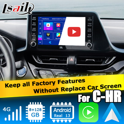 Toyota C-HR CHR Android 13 multimedia-interface met draadloze Android auto carplay