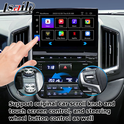 Auto Android 13 navigatiebox voor Toyota LC200 GXR Fujitsu-eenheid Carplay waze youtube achteruitkijk etc.