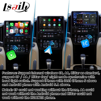 Android 13 video-interface voor Toyota Land Cruiser LC200 GXR met achteruitkijk WiFi carplay android auto
