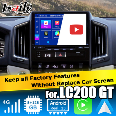 Android 13 video-interface voor Toyota Land Cruiser LC200 GXR met achteruitkijk WiFi carplay android auto