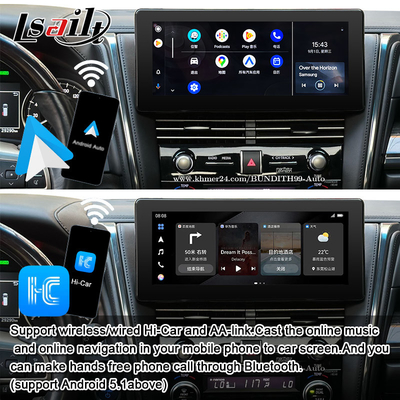 Android 13 Lexus Video Interface OEM Scherm Upgrade voor LM350 LM500H NX RX ES Retrofit Kits Inclusief YouTube, NetFlix, Wireless CarPlay