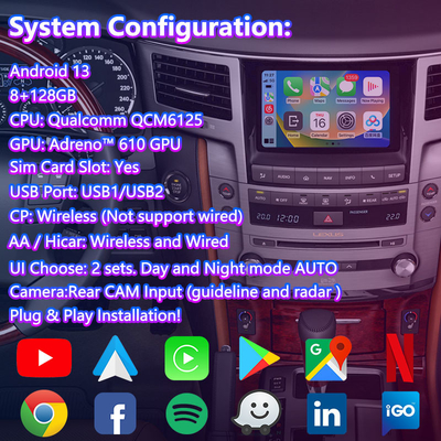 Lsailt Android Multimedia Video Interface voor 2012-2015 Lexus LX 570 LX570