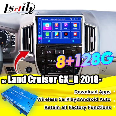 Android Multimedia Interface voor Land Cruiser GX_R 2018-2021 LC200 Draadloos Apple CarPlay&Android Auto Retrofit Upgrade