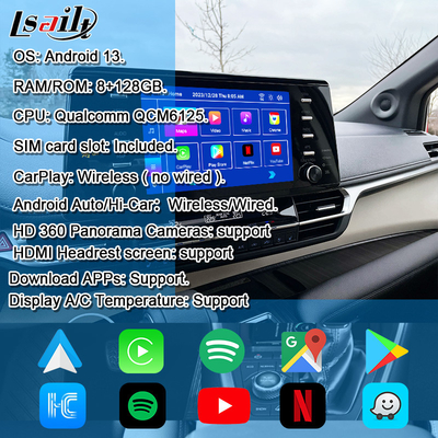 OEM-integratie en retrofit Android-interface voor Toyota Sienna 2018-2021, Camry, RAV-4 In-Car Multimedia Ondersteuning YouTube, NetFlix, 360 graden camera