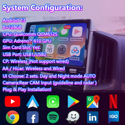 Lsailt Android Multimedia Video Interface voor 2018-2022 Toyota Land Cruiser LC200 GX-R LC 200 GXR
