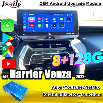 Lsailt OEM Android Upgrade Module voor Harrier Venza Toyota 2022 - 12,3 inch Android Multimedia Interface met YouTube, NetFlix