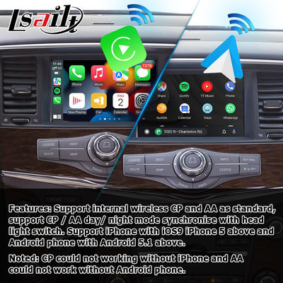 Interface Draadloze Carplay van Android van Nissan Patrol Armada Y62 2011-2017 de Auto Video