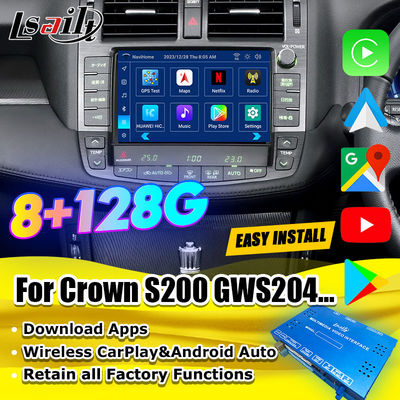 Android 13 Multimedia Interface voor Toyota Crown S200 URS206 2008-2012 Model Android Upgrade Module Inclusief YouTube, NetFlix, Google Map