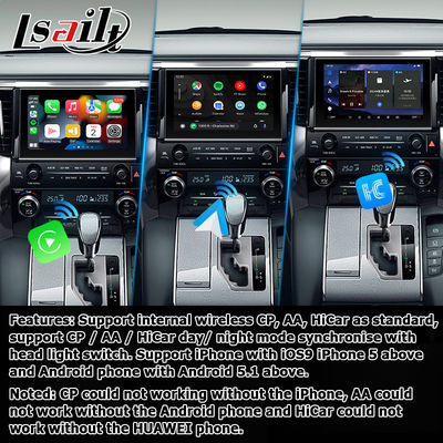 Toyota Alphard Vellfire AH30 serie pure OEM stijl Carplay android auto box 2015-2022 model