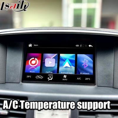 CarPlay Interface voor Infiniti Q70 Q70L M35 M45 Fuga 2009-2019 Draadloze Android Auto Adapter Integratie Mobiele Telefoon Spiegelen, AC Temperatuur