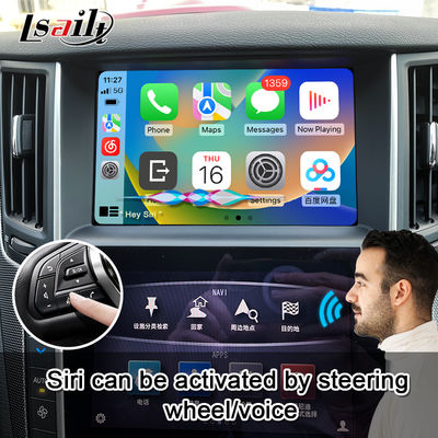 Q50 Q60 OEM Apple CarPlay Upgrade Module Integratie Mobiele Telefoon Spiegelen, AC Temperatuurweergave, Google Maps, Spotify