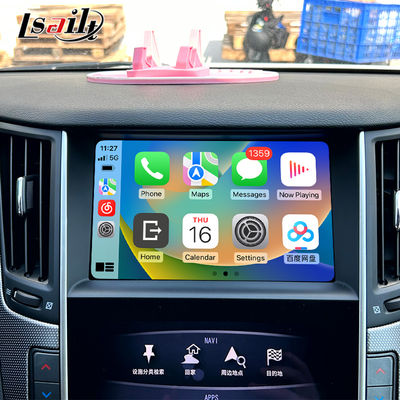 Q50 Q60 OEM Apple CarPlay Upgrade Module Integratie Mobiele Telefoon Spiegelen, AC Temperatuurweergave, Google Maps, Spotify