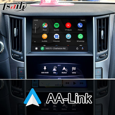 Q50 Q60 OEM Apple CarPlay Upgrade Module Integratie Mobiele Telefoon Spiegelen, AC Temperatuurweergave, Google Maps, Spotify
