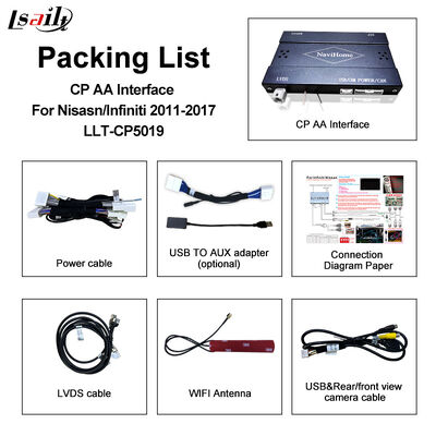 Draadloze Apple CarPlay Interface voor Pathfinder R51 D40 Navara 08IT met Android Auto, Bluetooth, WiFi, YouTube Music