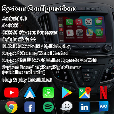 Lsailt Android Navigation Video Interface voor 2013-2016 Opel Insignia