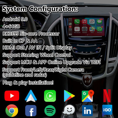 Lsailt Android Multimedia Video Interface voor 2012-2016 Cadillac SRX CUE-systeem met Carplay