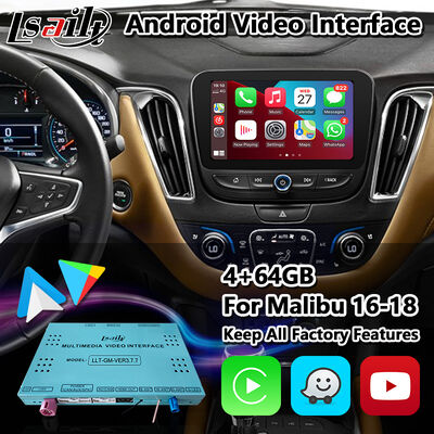 Chevrolet Malibu Android Carplay Multimedia Interface met draadloze Android Auto Navigation
